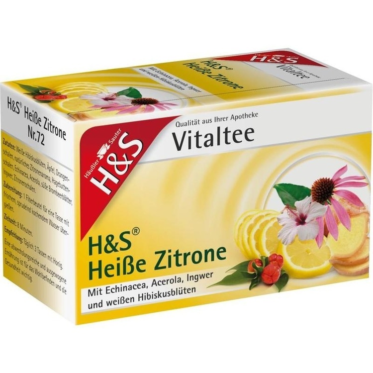 H&S heiße Zitrone Vitaltee Filterbeutel 20X2.0 g