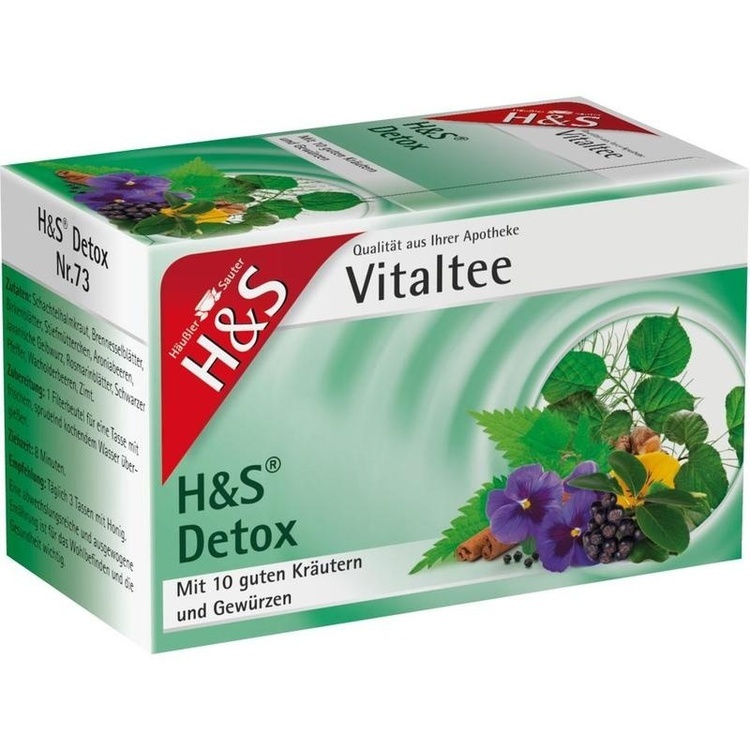 H&S Detox Vitaltee Filterbeutel 20X1.8 g