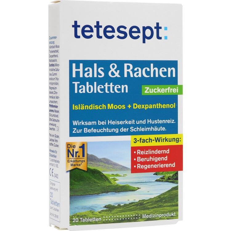 TETESEPT Hals & Rachen Tabletten zuckerfrei 20 St