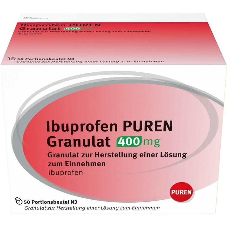 IBUPROFEN PUREN Granulat 400 mg z.Her.e.Lsg.z.Ein. 50 St