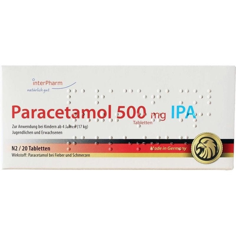 PARACETAMOL 500 mg IPA Tabletten 20 St