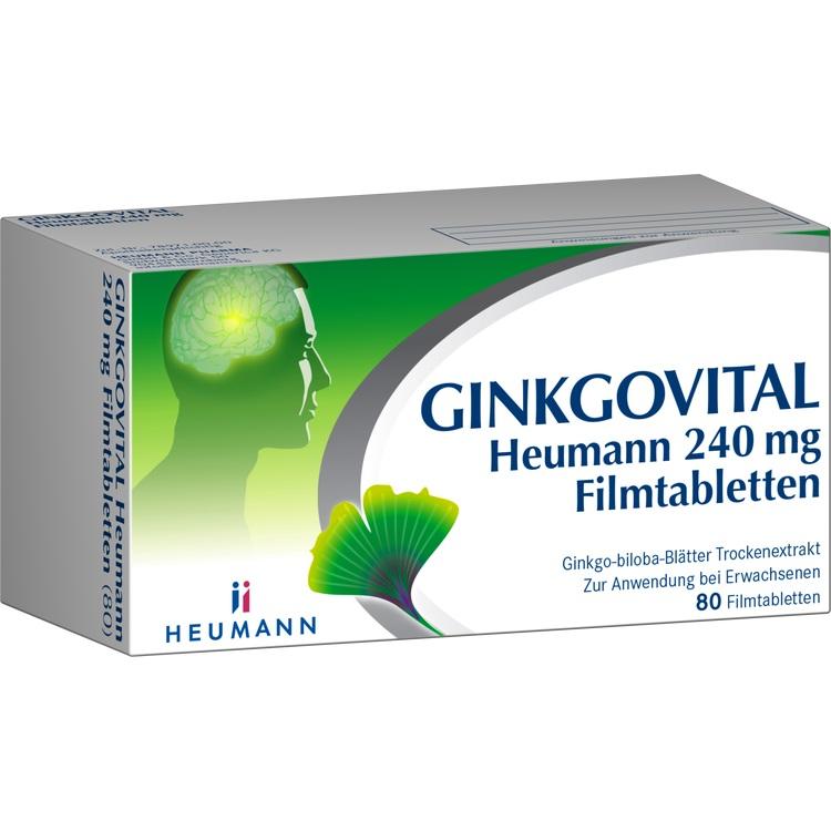 GINKGOVITAL Heumann 240 mg Filmtabletten 80 St