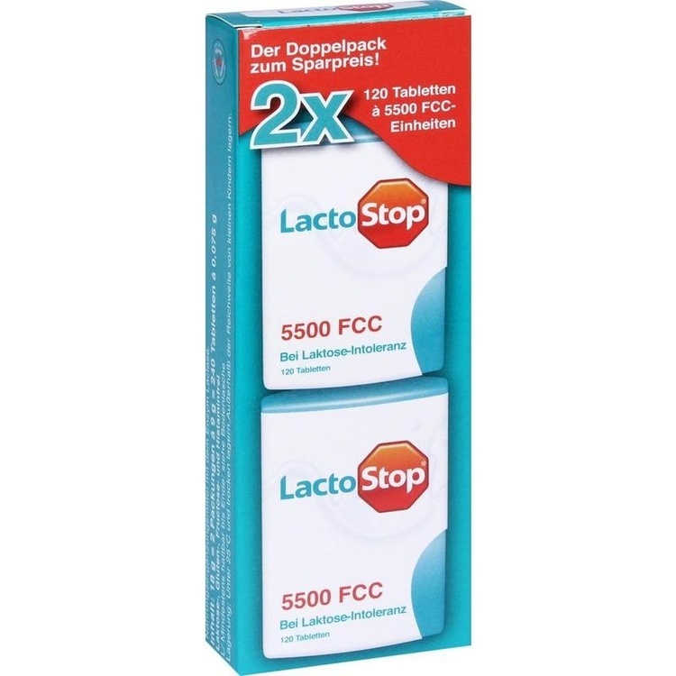 LACTOSTOP 5.500 FCC Tabletten Klickspender Dop.Pa. 2X120 St