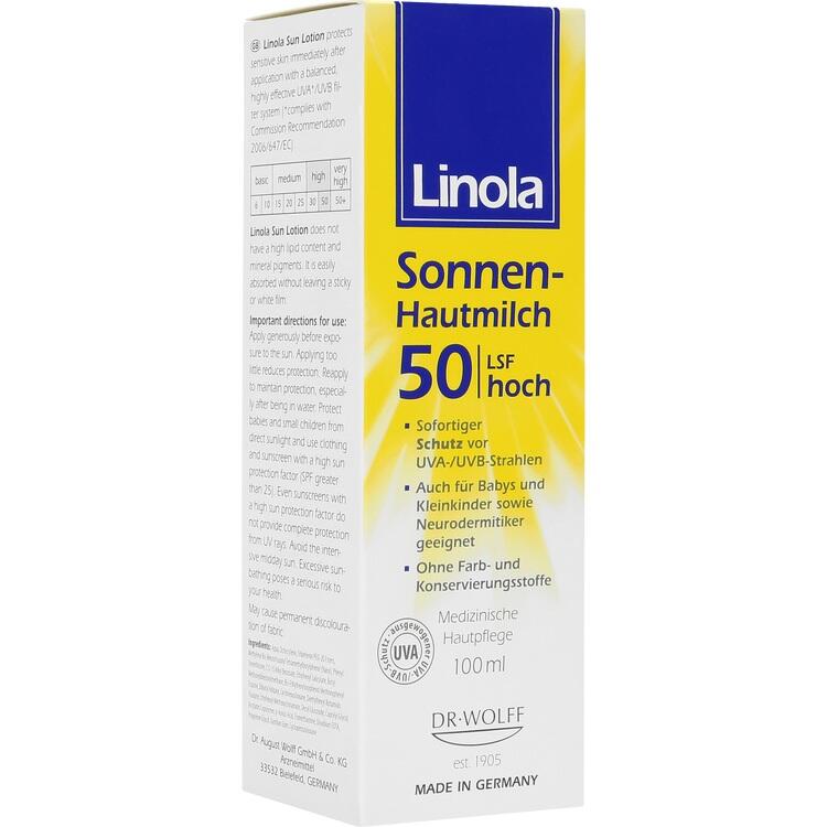 LINOLA Sonnen-Hautmilch LSF 50 100 ml