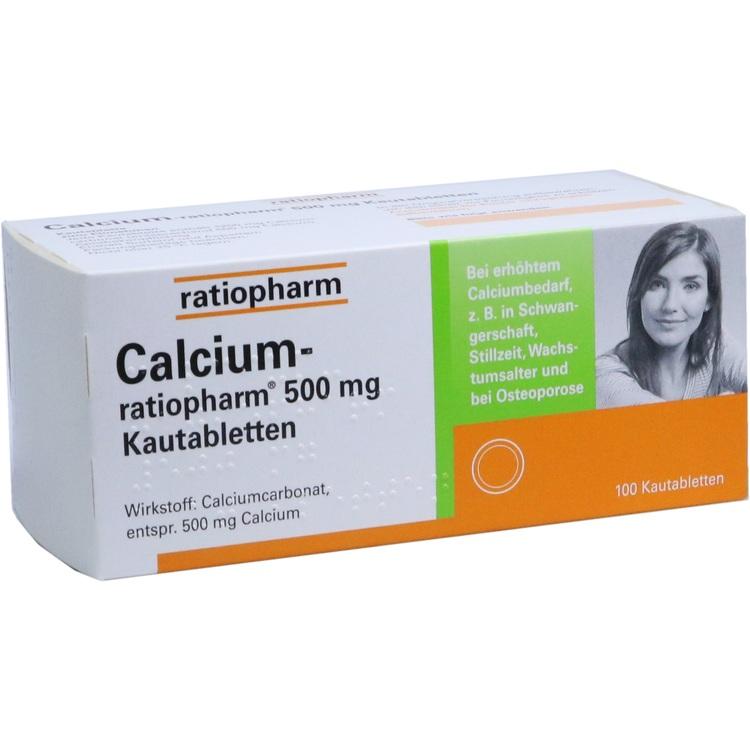 CALCIUM-RATIOPHARM 500 mg Kautabletten 100 St