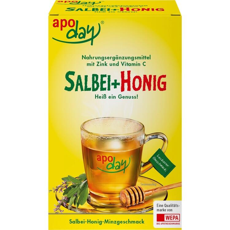 APODAY heißer Salbei+Honig+Vit.C+Zink Pulver 10X10 g