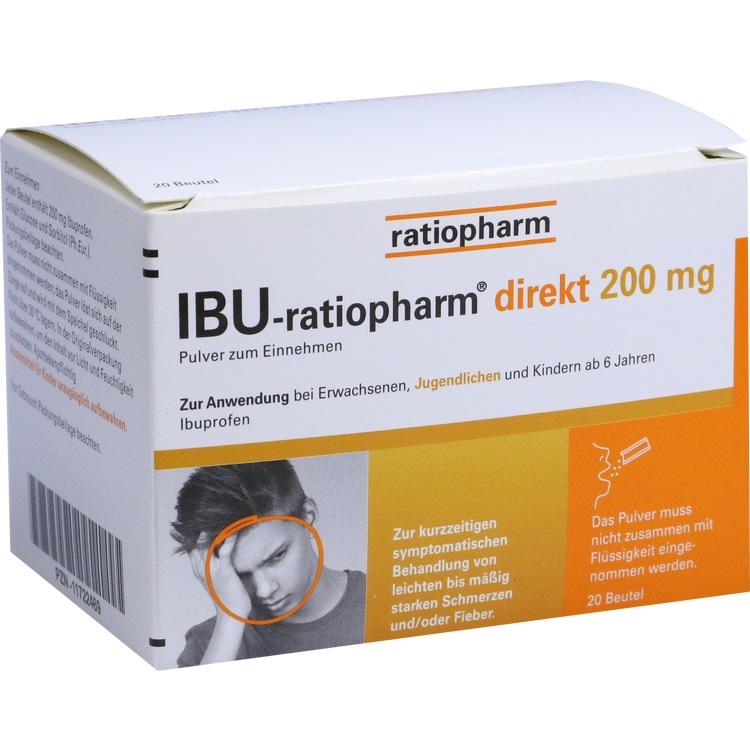 IBU-RATIOPHARM direkt 200 mg Pulver zum Einnehmen 20 St