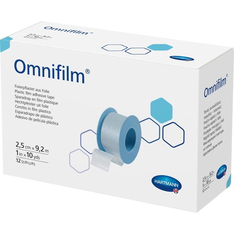 OMNIFILM Fixierpflaster Folie 2,5 cmx9,2 m 12 St