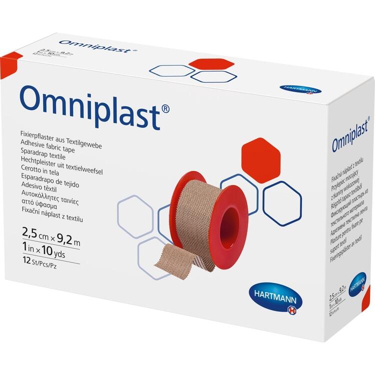 OMNIPLAST Fixierpflaster Textilgew.2,5 cmx9,2 m 12 St