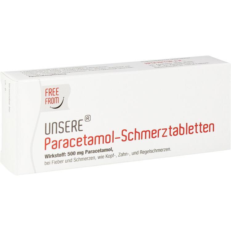 UNSERE Paracetamol Schmerztabletten 20 St