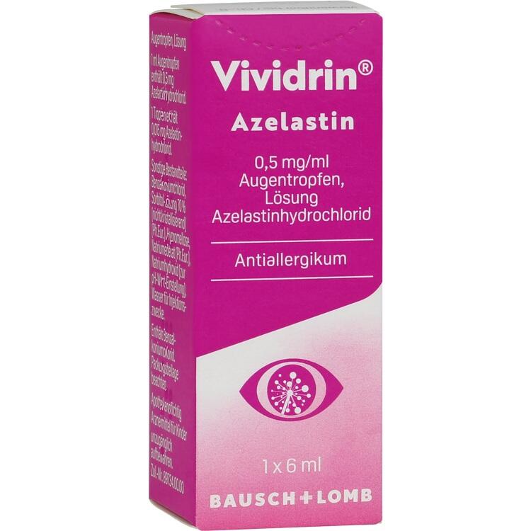 VIVIDRIN Azelastin 0,5 mg/ml Augentropfen 6 ml