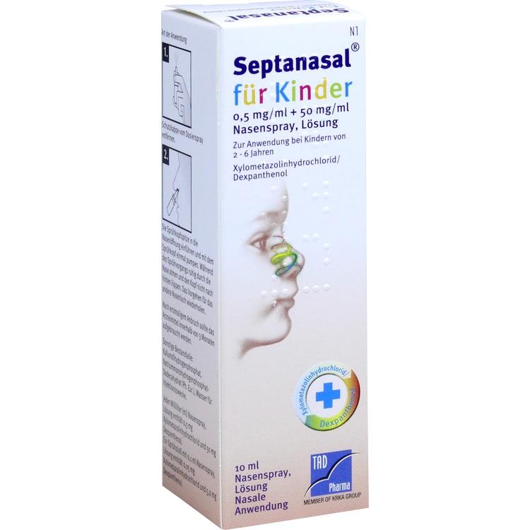 SEPTANASAL für Kinder 0,5 mg/ml + 50 mg/ml Nasens. 10 ml