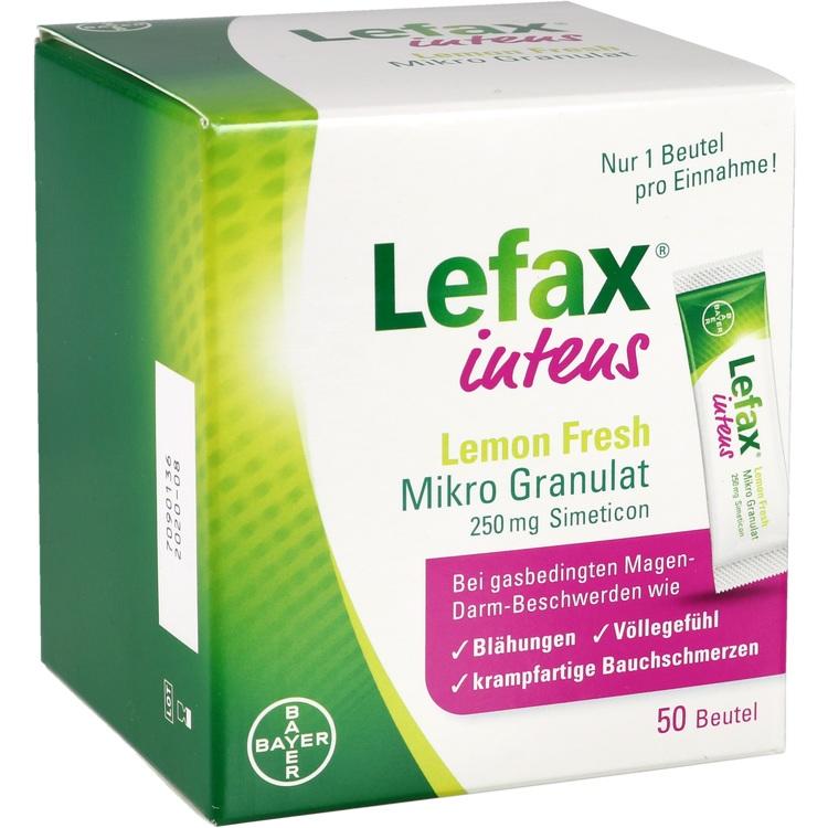 LEFAX intens Lemon Fresh Mikro Granul.250 mg Sim. 50 St