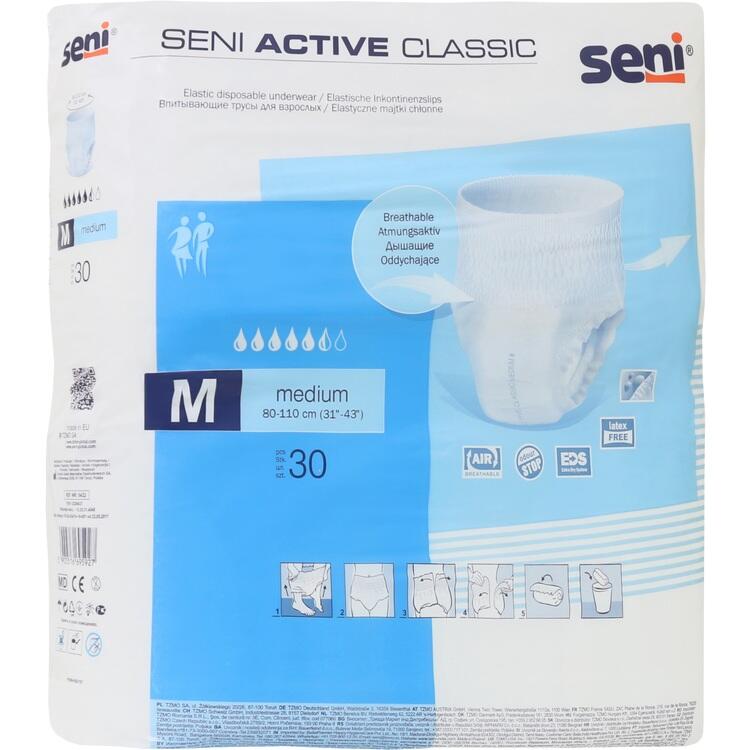SENI Active Classic Inkontinenzslip Einmal M 30 St