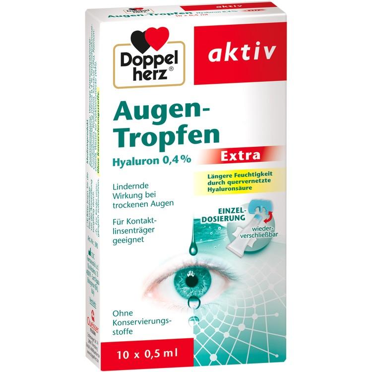 DOPPELHERZ Augen-Tropfen Hyaluron 0,4% Extra 10X0.5 ml