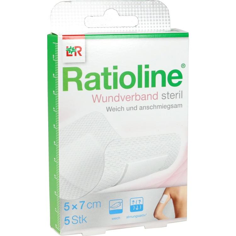 RATIOLINE Wundverband 7x5 cm steril 5 St