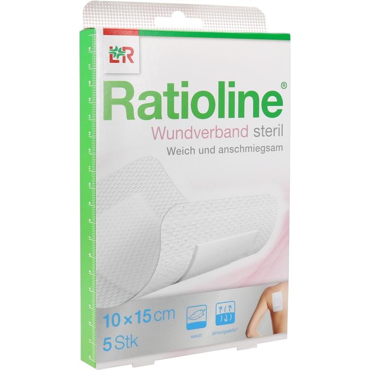 RATIOLINE Wundverband 15x10 cm steril 5 St