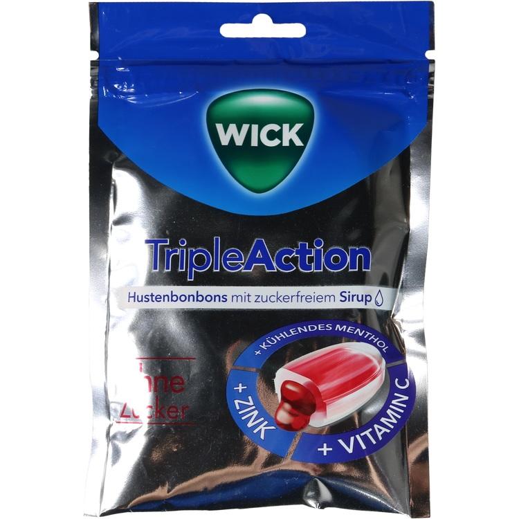 WICK TripleAction Menthol & Cassis o.Zucker Bon. 72 g