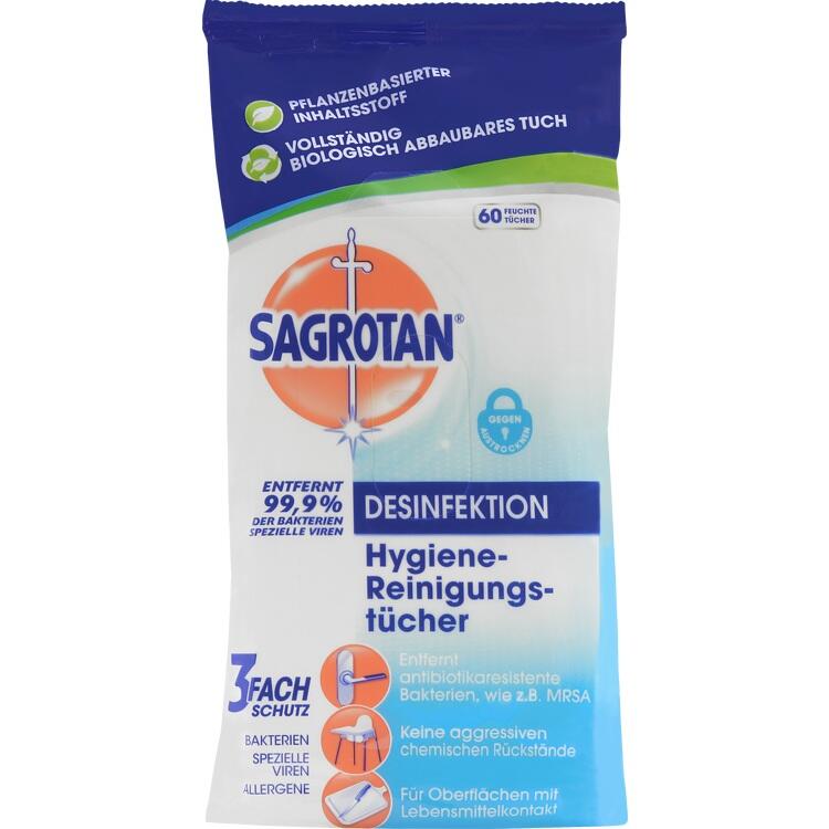 SAGROTAN Hygiene-Reinigungstücher 60 St