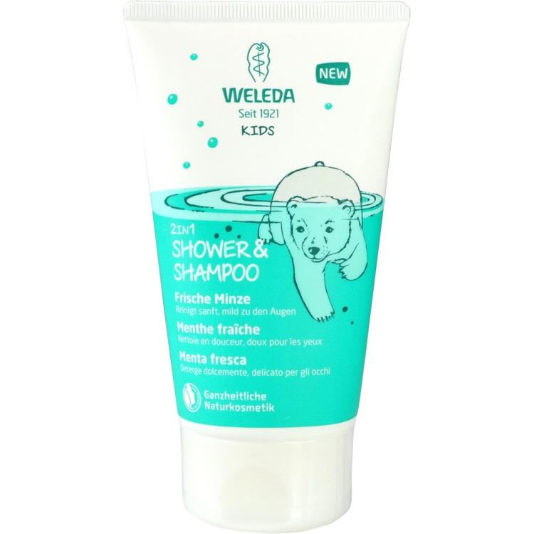 WELEDA Kids 2in1 Shower & Shampoo frische Minze 150 ml