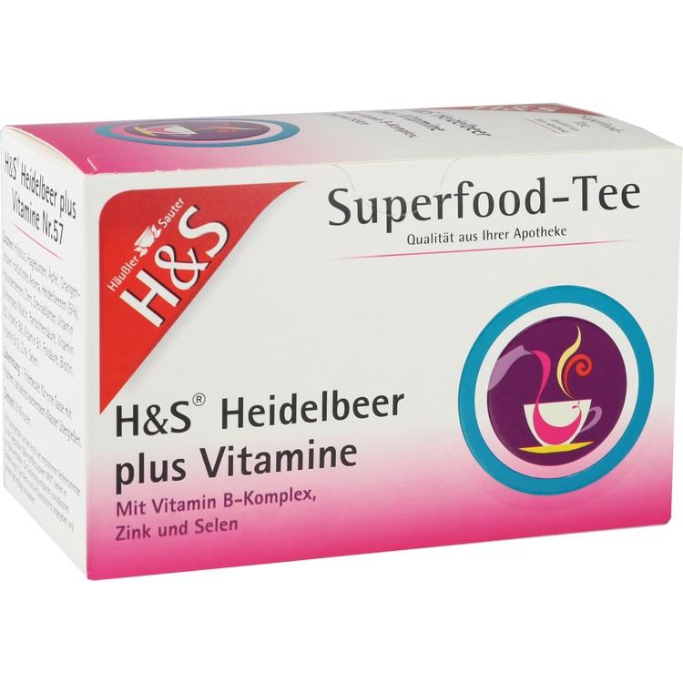 H&S Heidelbeer plus Vitamine Filterbeutel 20X2.5 g