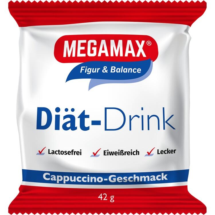 MEGAMAX Diät Drink Cappuccino Einzelport.Pulver 42 g