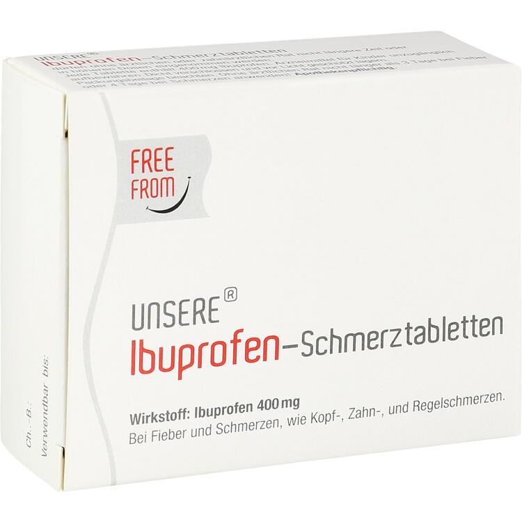 UNSERE Ibuprofen-Schmerztabletten 30 St