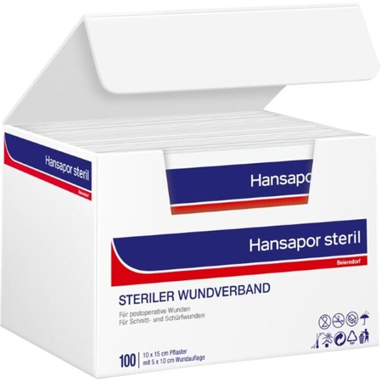 HANSAPOR steril Wundverband 10x15 cm 1 St