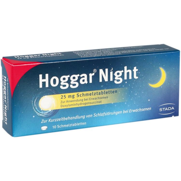 HOGGAR Night 25 mg Schmelztabletten 10 St