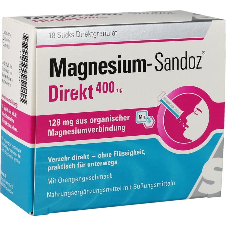 MAGNESIUM SANDOZ Direkt 400 mg Sticks 18 St