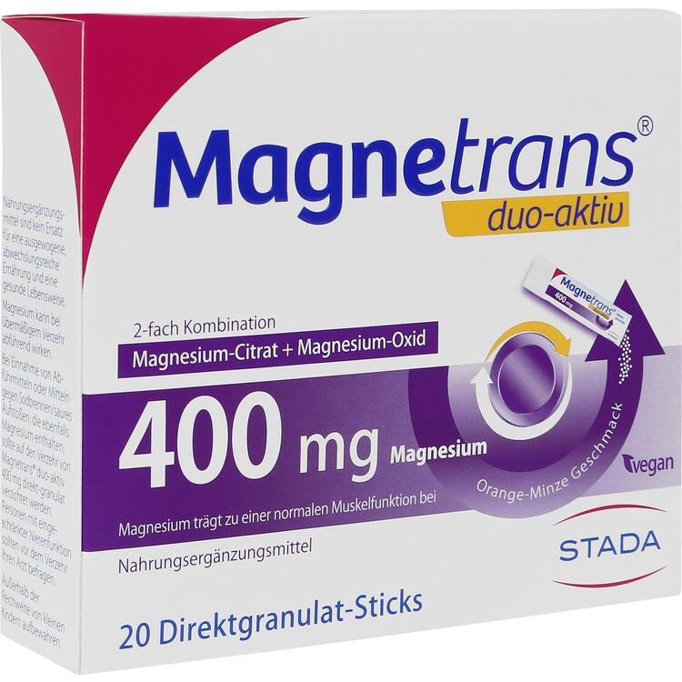 MAGNETRANS duo-aktiv 400 mg Sticks 20 St