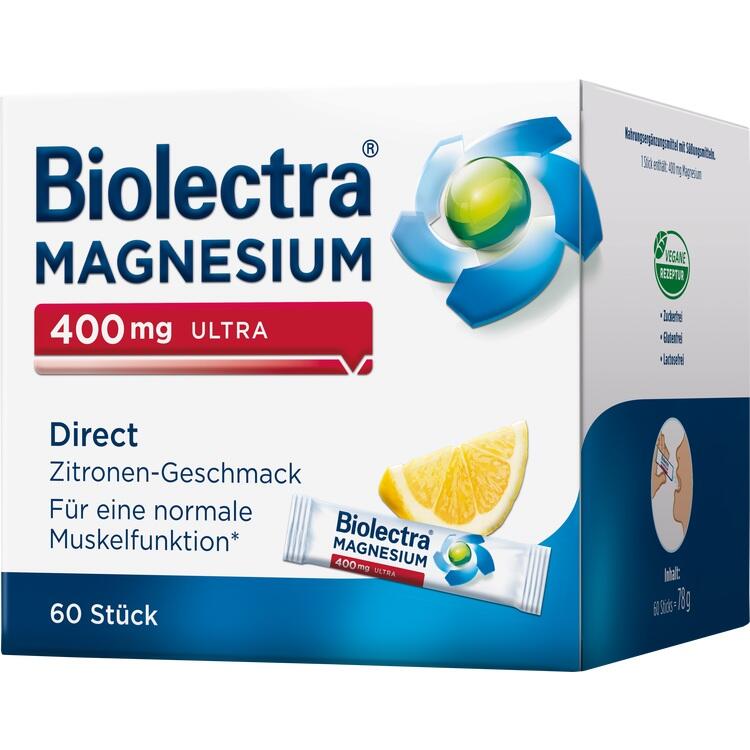 BIOLECTRA Magnesium 400 mg ultra Direct Zitrone 60 St