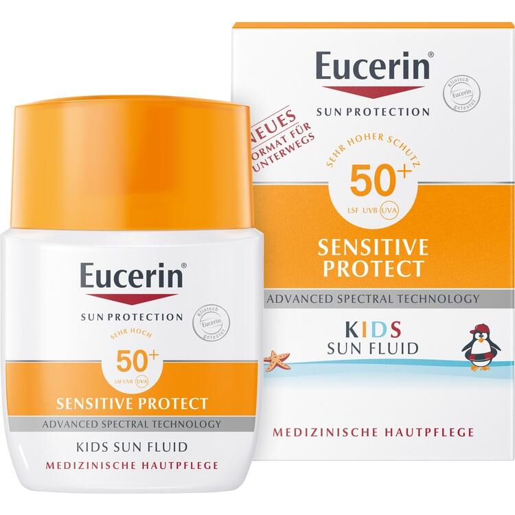 EUCERIN Sun Kids Fluid LSF 50+ f.unterwegs 50 ml