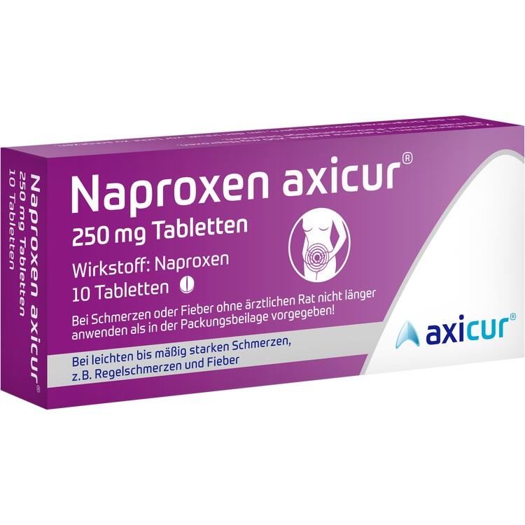 NAPROXEN axicur 250 mg Tabletten 10 St