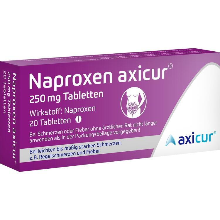 NAPROXEN axicur 250 mg Tabletten 20 St