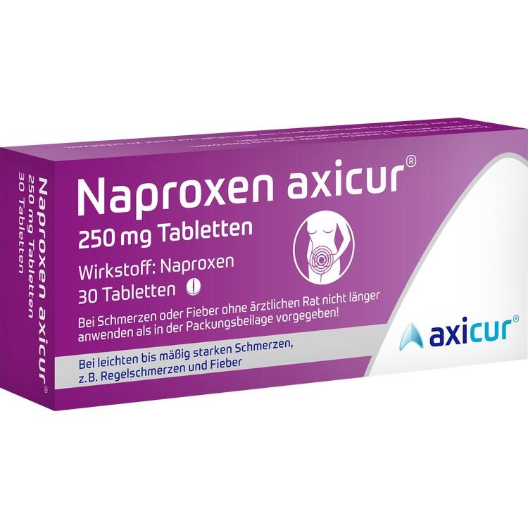 NAPROXEN axicur 250 mg Tabletten 30 St