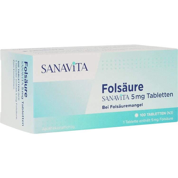 FOLSÄURE SANAVITA 5 mg Tabletten 100 St