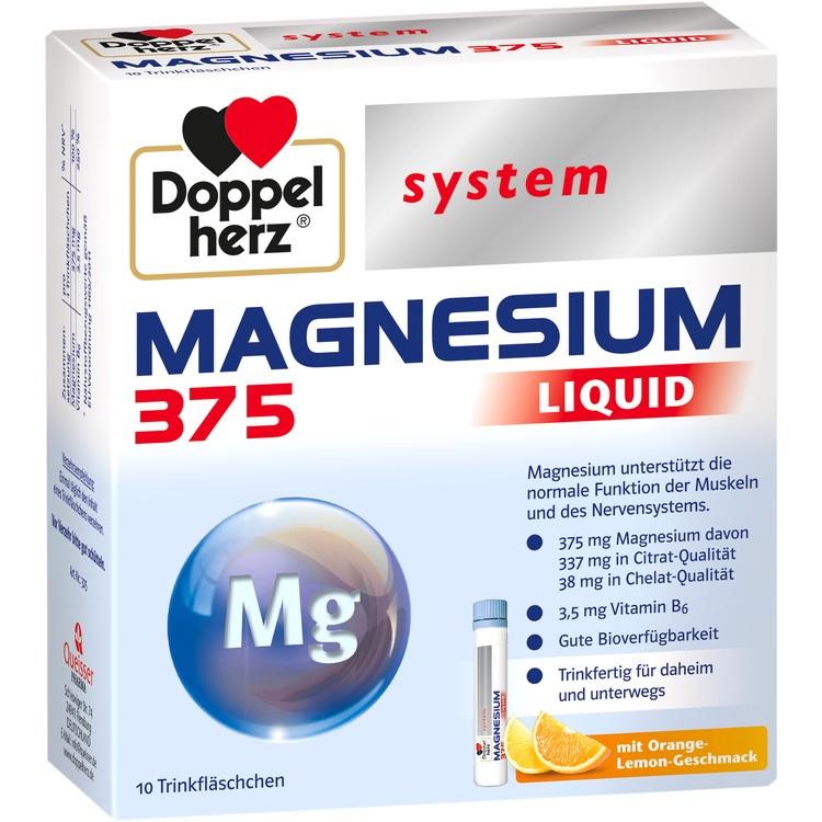 DOPPELHERZ Magnesium 375 Liquid system Trinkamp. 10 St
