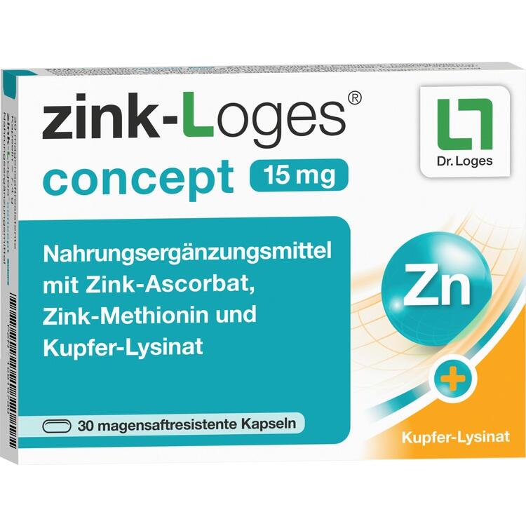 ZINK-LOGES concept 15 mg magensaftres.Kapseln 30 St