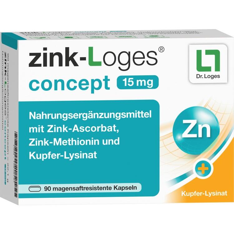 ZINK-LOGES concept 15 mg magensaftres.Kapseln 90 St